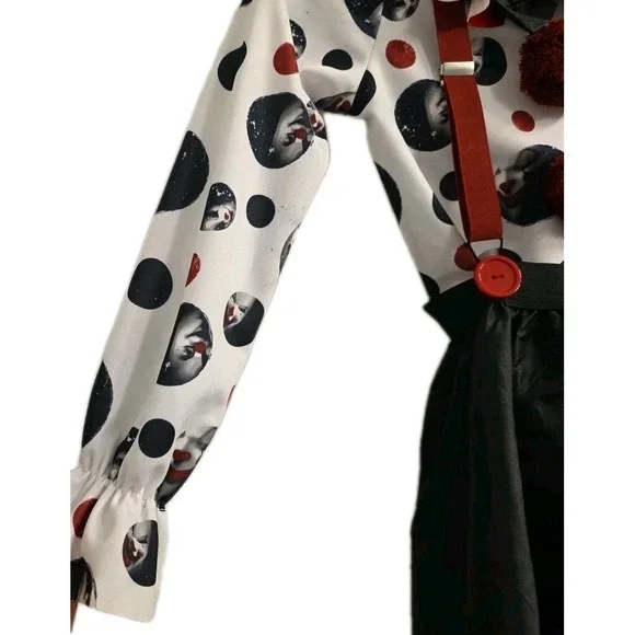 Spirit Halloween Killer Clown Costume Child Girl Large 10-12 Goth Horror Creepy - Picture 7 of 9